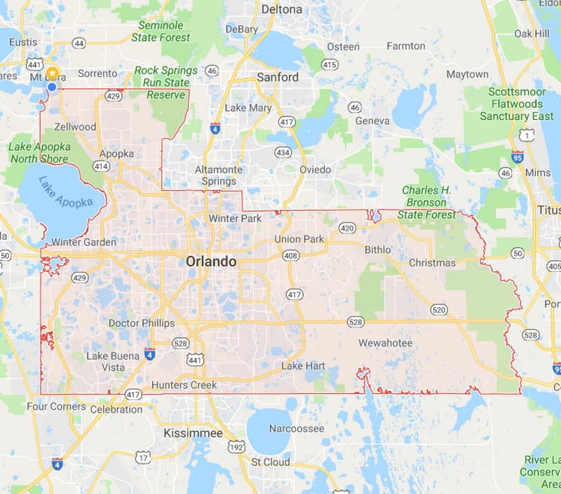 Google Maps Orange County Florida