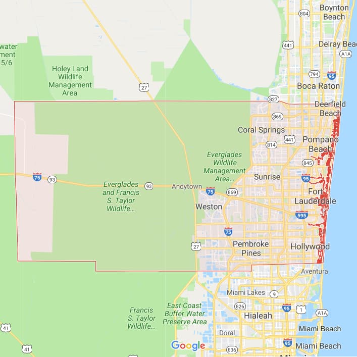 Florida County Boundary and Road Maps for all 67 Counties