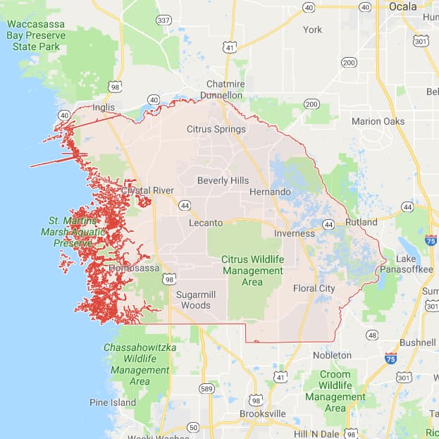 Florida County Boundary and Road Maps for all 67 Counties