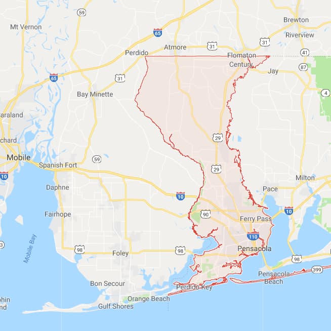 Florida County Boundary and Road Maps for all 67 Counties