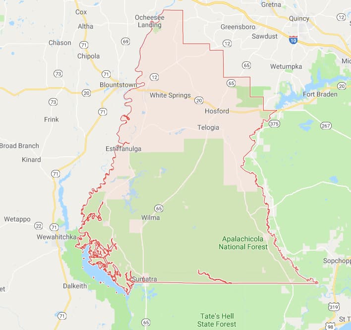 Florida County Boundary and Road Maps for all 67 Counties