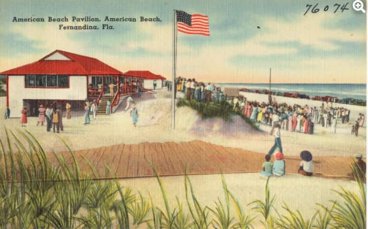 American Beach Postcard