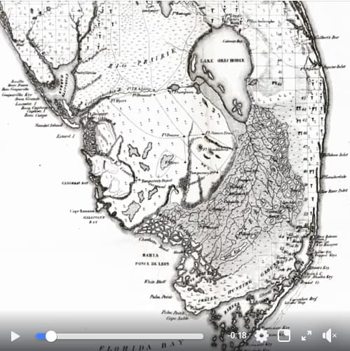 Old Florida Everglades Map