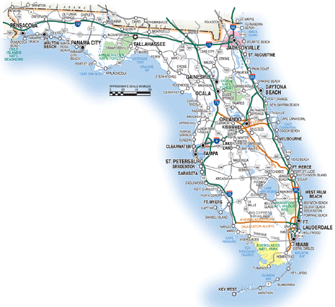 map of florida roads and highways Florida Road Maps Statewide Regional Interactive Printable map of florida roads and highways