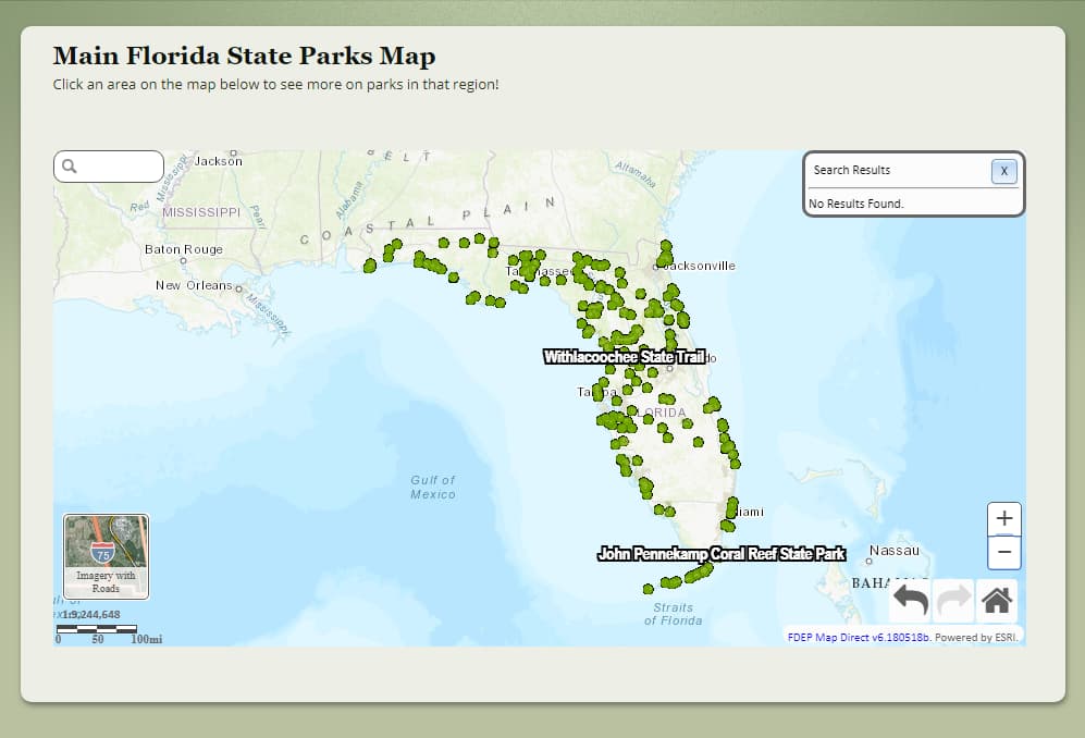 FloridaStateParksInteractiveMap 