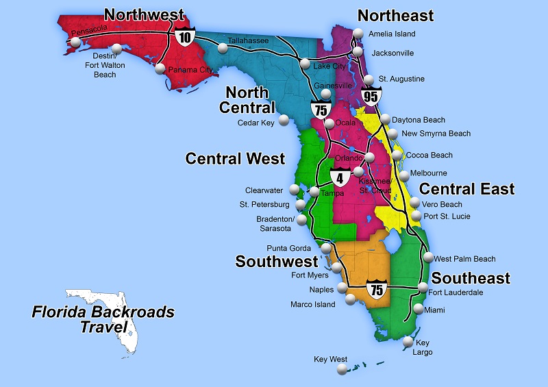 Map Of Florida With All Cities And Towns - Gretel Hildagarde