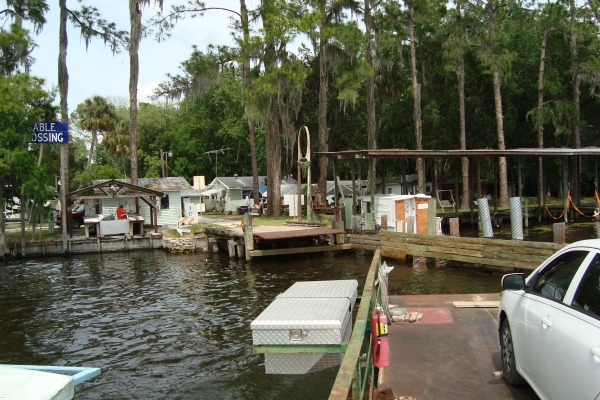 Fort Gates Ferry Across the River into Old Florida