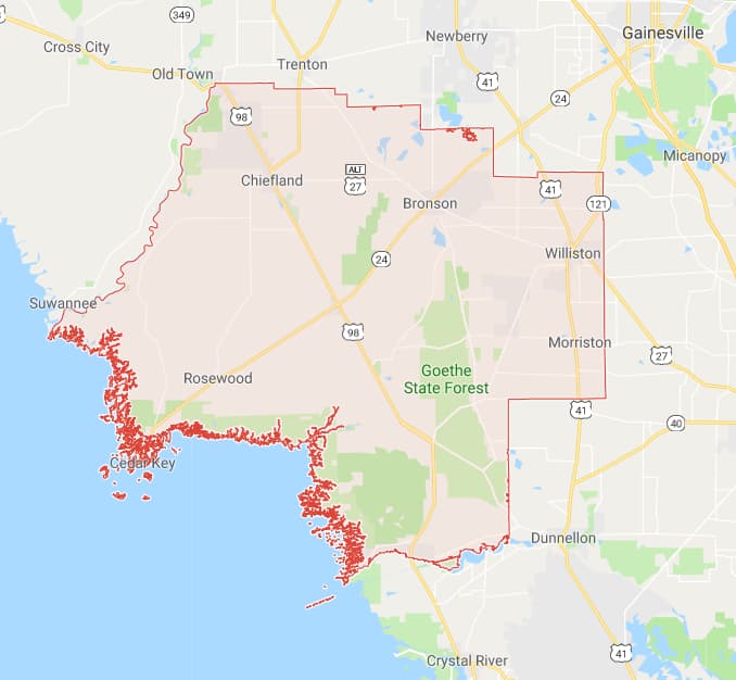 All 67 Florida County Interactive Boundary and Road Maps