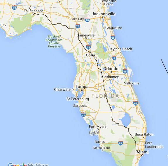 Old Us 27 Map Florida Road Trip: Georgia State Line To Miami On Us-27