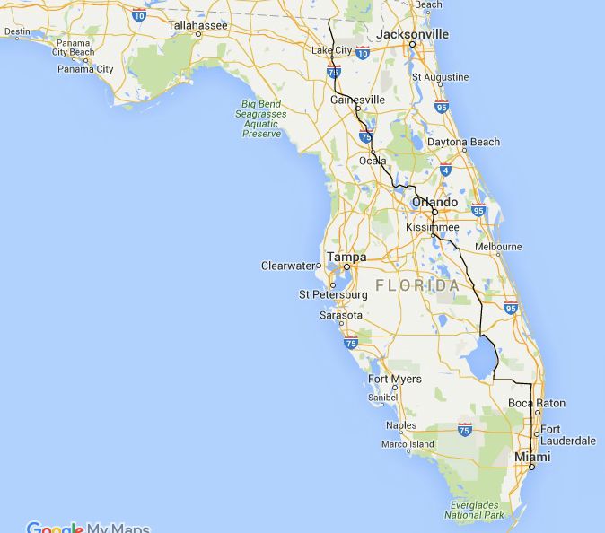how far is florida from new jersey by car