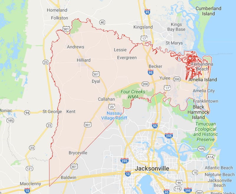 All 67 Florida County Interactive Boundary and Road Maps