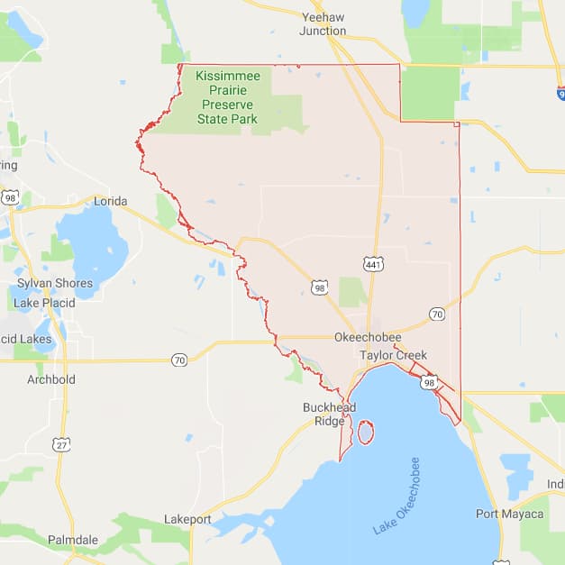 All 67 Florida County Interactive Boundary and Road Maps