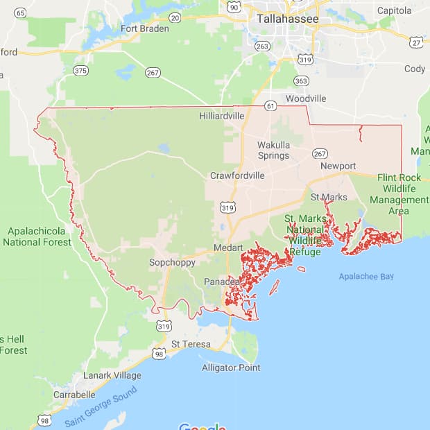 All 67 Florida County Interactive Boundary and Road Maps