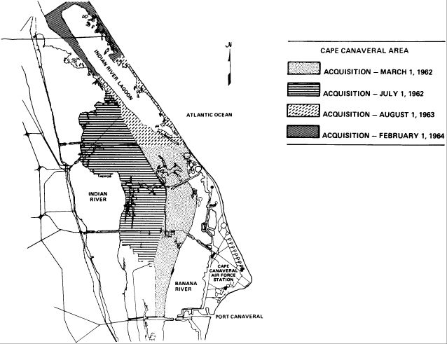 Merritt Island Florida Unique Past Present And Future   MerrittIslandNASALandMap 