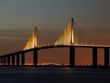 Sunshine Skyway Bridge Across Tampa Bay