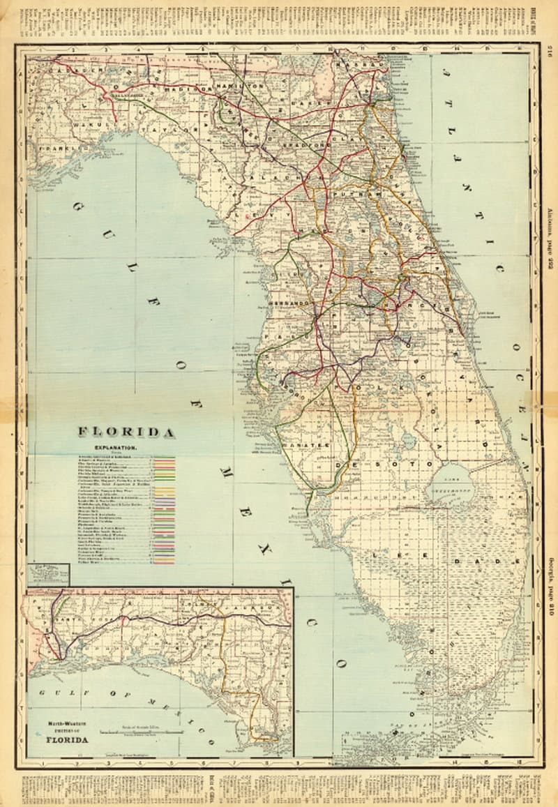 Florida Vintage Road Maps Track the Growth of the state